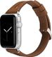 Alogy Alogy Elegancki pasek skórzany Leather do Apple Watch 42/44/45mm Brązowy uniwersalny 1