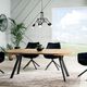 Selsey SELSEY Stół rozkładany Pedishar 100-250x100 cm dąb-czarny 2