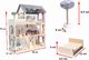 Kontext Domek dla lalek drewniany MDF + mebelki 78cm czarny LED 16