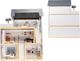 Kontext Domek dla lalek drewniany MDF + mebelki 78cm czarny LED 1
