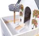 Kontext Domek dla lalek drewniany MDF + mebelki 78cm czarny LED 3