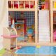 Ecotoys Drewniany domek dla lalek meble basen + oświetlenie 4