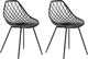 Shumee Zestaw 2 krzeseł do jadalni czarny CANTON 1