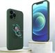 Hurtel Ring Case silikonowe etui z uchwytem na palec i podstawką do iPhone 12 Pro Max miętowy 1