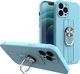 Hurtel Ring Case silikonowe etui z uchwytem na palec i podstawką do iPhone 13 mini jasnoniebieski 1