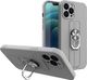 Hurtel Ring Case silikonowe etui z uchwytem na palec i podstawką do Samsung Galaxy A32 5G srebrny 1