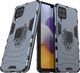 Hurtel Ring Armor pancerne hybrydowe etui pokrowiec + magnetyczny uchwyt Samsung Galaxy A22 4G niebieski 2