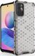 Hurtel Honeycomb etui pancerny pokrowiec z żelową ramką Xiaomi Redmi Note 10 5G / Poco M3 Pro niebieski 3