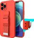 Hurtel Rope case żelowe etui ze smyczą łańcuszkiem torebka smycz iPhone 12 mini żółty 6
