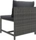 vidaXL Środkowa sofa modułowa z poduszkami, polirattan, szara 3