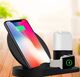 Ładowarka Stacja dokująca QI 10W 3w1 Ładowarka Indukcyjna Bezprzewodowa do Apple Airpods iWatch podstawka czarna 4