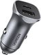 Ładowarka Ugreen CD130 1x USB-A 1x USB-C 4.8 A  (UGR1113GRY) 1