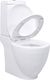 Zestaw kompaktowy WC vidaXL 66 cm biały (3059888) 4