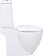 Zestaw kompaktowy WC vidaXL 66 cm biały (3059888) 5