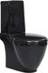 Zestaw kompaktowy WC vidaXL 66 cm czarny (3059889) 1
