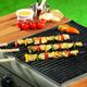 BBQ Szpikulec, szpikulce stalowe do szaszłyków, zestaw do grilla, 4 sztuki, 38,5 cm 1