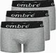 Ombre Bokserki męskie bawełniane U159 - szare 3-pak XXL 1