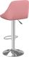 vidaXL Stołek barowy, różowy, obity aksamitem 4