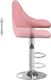 vidaXL Stołek barowy, różowy, obity aksamitem 6