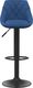 vidaXL Stołek barowy, niebieski, obity aksamitem 2