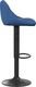 vidaXL Stołek barowy, niebieski, obity aksamitem 3