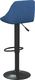 vidaXL Stołek barowy, niebieski, obity aksamitem 4