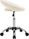 vidaXL Obrotowe krzesło stołowe, kremowe, obite sztuczną skórą 3