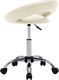 vidaXL Obrotowe krzesło stołowe, kremowe, obite sztuczną skórą 4
