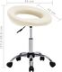 vidaXL Obrotowe krzesło stołowe, kremowe, obite sztuczną skórą 7