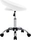 vidaXL Obrotowe krzesło stołowe, białe, obite sztuczną skórą 3