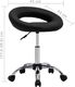 vidaXL Obrotowe krzesło stołowe, czarne, sztuczna skóra 7