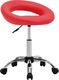 vidaXL Obrotowe krzesło stołowe, czerwone, sztuczna skóra 1
