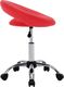 vidaXL Obrotowe krzesło stołowe, czerwone, sztuczna skóra 3