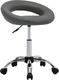 vidaXL Obrotowe krzesło stołowe, szare, obite sztuczną skórą 1