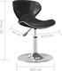 vidaXL Krzesło stołowe, czarne, obite sztuczną skórą 8