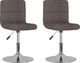 vidaXL Obrotowe krzesła stołowe, 2 szt., kolor taupe, obite tkaniną 1
