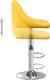 vidaXL Stołki barowe, 2 szt., musztardowe, obite aksamitem 7