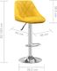 vidaXL Stołki barowe, 2 szt., musztardowe, obite aksamitem 8