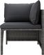 vidaXL 2-osobowa sofa ogrodowa z poduszkami, polirattan, szara 2
