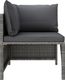 vidaXL 2-osobowa sofa ogrodowa z poduszkami, polirattan, szara 3