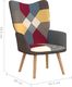 vidaXL Fotel, patchwork, obity tkaniną 5