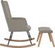 vidaXL Fotel bujany z podnóżkiem, jasnoszary, obity aksamitem 4