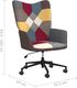 Krzesło biurowe vidaXL Fotel, patchwork, obity tkaniną - 328194 7