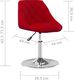 vidaXL Obrotowe krzesła stołowe, 4 szt., winna czerwień, aksamitne 8