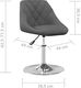 vidaXL Obrotowe krzesła stołowe, 6 szt., ciemnoszare, aksamitne 8