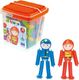 Mochtoys Klocki Jeżyki Pin Bricks Emergency 102 el Wiaderko Bloko 1