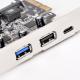 Kontroler SilverStone PCIe 2.0 x2 - 2x USB 3.0 + 1x USB-C 3.2 Gen 2 (SST-ECU05) 1