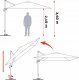 Carruzzo L43D PARASOL OGRODOWY REGULOWANY ROMA 3M 8