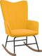 vidaXL Fotel bujany, musztardowy, tapicerowany aksamitem 1