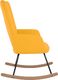 vidaXL Fotel bujany, musztardowy, tapicerowany aksamitem 5